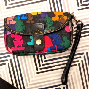 Small Black Dooney & Bourke x Disney Mickey Mouse Wristlet